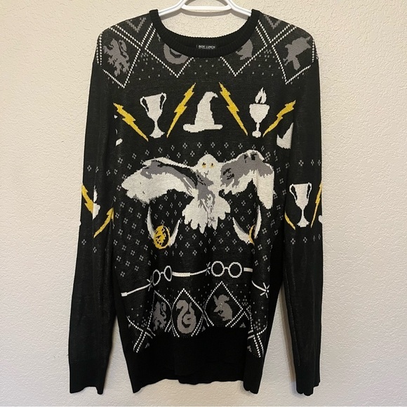 Lunch Box Sweaters - Box Lunch Harry Potter Wizarding World Quidditch Hedwig Golden Snitch Sweater